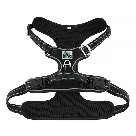 Fur King Ultimate No Pull Dog Harness - XL - Black